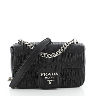 Prada Chain Flap Crossbody Bag Nappa Gaufre Small