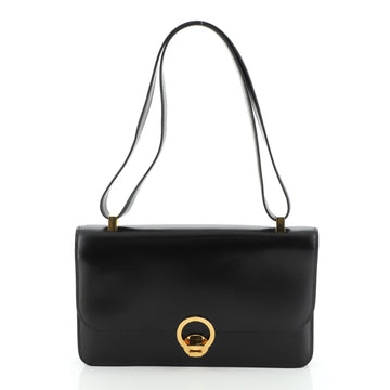 Hermes Vintage Sac Ring Shoulder Bag Box Calf