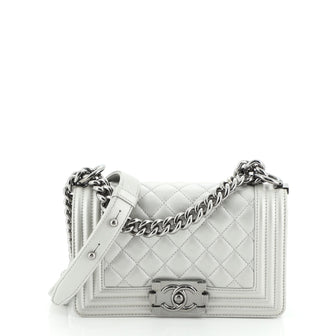 Chanel Boy Flap Bag Quilted Caviar Small