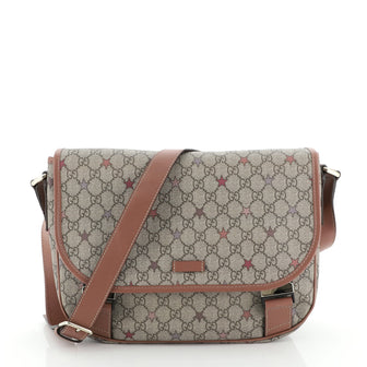Gucci Messenger Buckle Bag Printed GG Coated Canvas Medium