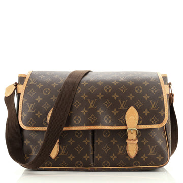 Louis Vuitton Sac Gibeciere Messenger Bag Monogram Canvas GM