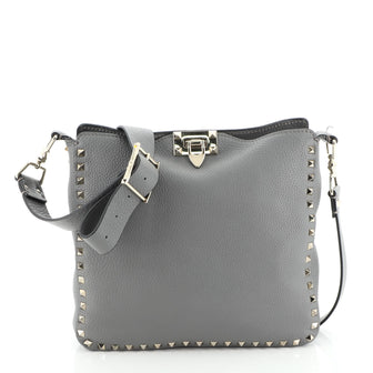Valentino Rockstud Flip Lock Messenger Bag Leather Small