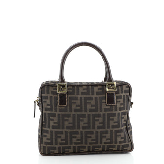 Fendi Vintage Bauletto Bag Zucca Canvas Medium