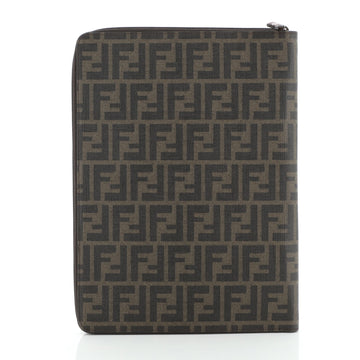 Fendi Zip Around Document Holder Zucca Coated Canvas Medium