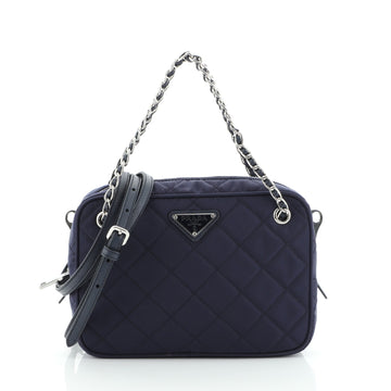 Prada Camera Bag Quilted Tessuto Small