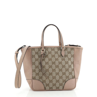 Gucci Bree Convertible Tote GG Canvas with Leather Small