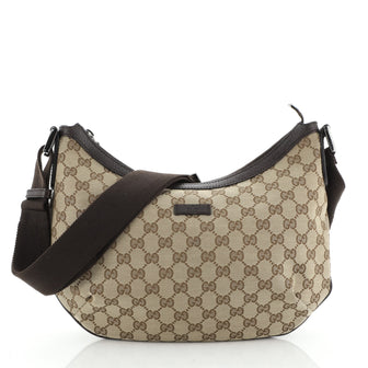 Gucci Saddle Zip Messenger Bag GG Canvas Medium