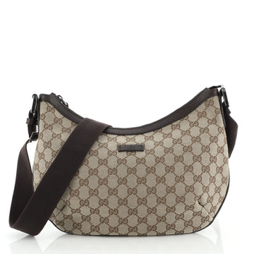 Gucci Saddle Zip Messenger Bag GG Canvas Medium