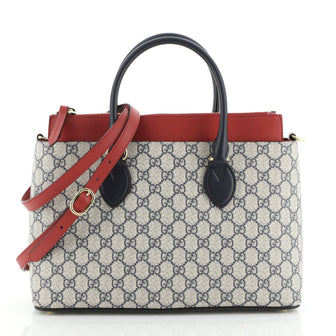 Gucci Linea A Convertible Tote GG Coated Canvas Small