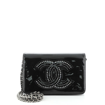 Chanel CC Wallet on Chain Strass Embellished Patent