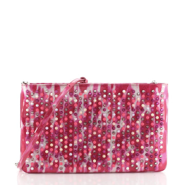Christian Louboutin Loubiposh Clutch Printed Spiked Patent