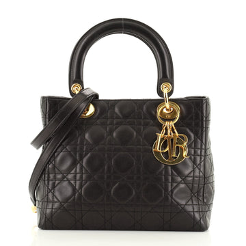 Christian Dior Vintage Lady Dior Bag Cannage Quilt Lambskin Medium