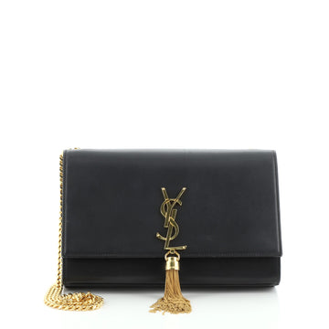 Saint Laurent Classic Monogram Tassel Crossbody Bag Leather Medium