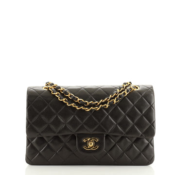 Chanel Vintage Classic Double Flap Bag Quilted Lambskin Medium