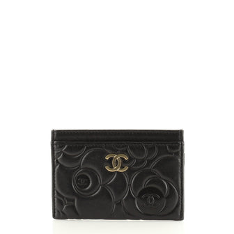 Chanel Classic Card Holder Camellia Lambskin