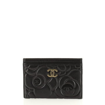 Chanel Classic Card Holder Camellia Lambskin