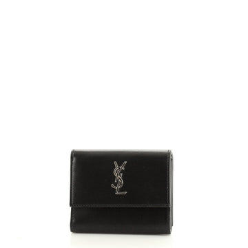 Saint Laurent Classic Monogram Trifold Card Case Leather