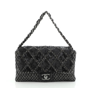 Chanel Icons 3 Bag Quilted Embellished Tweed Jumbo