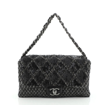 Chanel Icons 3 Bag Quilted Embellished Tweed Jumbo