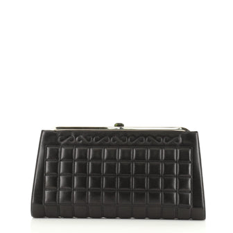 Chanel Square Stitch Frame Clutch Quilted Lambskin