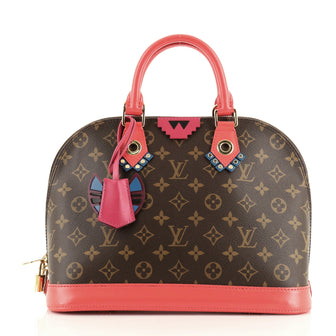 Louis Vuitton Alma Handbag Limited Edition Totem Monogram Canvas PM
