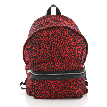 Saint Laurent City Backpack Printed Canvas