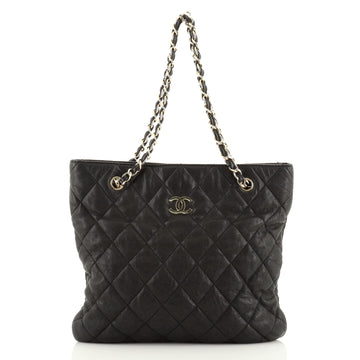 Chanel CC Open Chain Tote Quilted Calfskin Medium