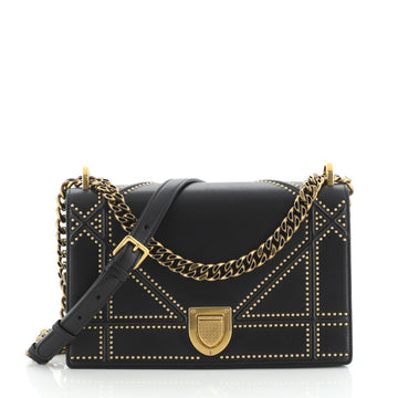 Christian Dior Diorama Flap Bag Studded Leather Small