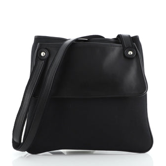 Hermes Mrs. Hippie Shoulder Bag Leather and Toile