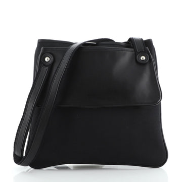 Hermes Mrs. Hippie Shoulder Bag Leather and Toile