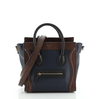 Celine Tricolor Luggage Bag Leather Nano