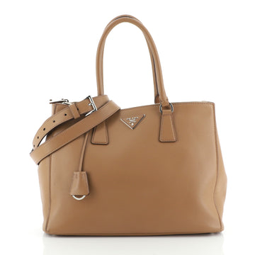 Prada Galleria Double Zip Tote City Calfskin Medium