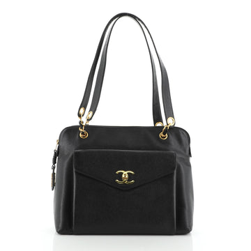 Chanel Vintage Front Pocket Tote Caviar Large