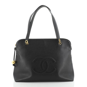 Chanel Vintage Timeless Zip Satchel Caviar Large