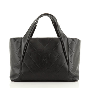 Chanel All Day Long Tote Chevron Leather Medium