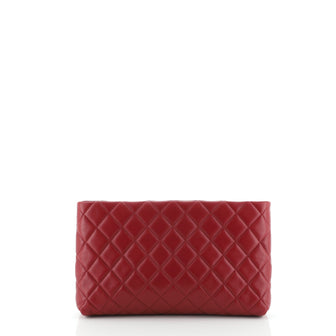 Chanel Square Timeless Clutch Quilted Lambskin