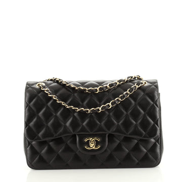 Chanel Classic Double Flap Bag Quilted Lambskin Jumbo