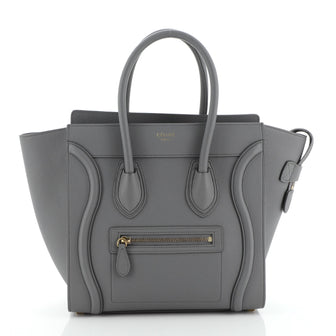 Celine Luggage Bag Grainy Leather Micro