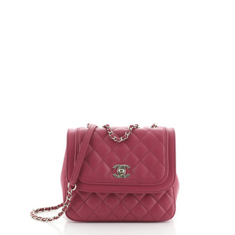 Chanel CC Compartment Flap Bag Quilted Lambskin Mini