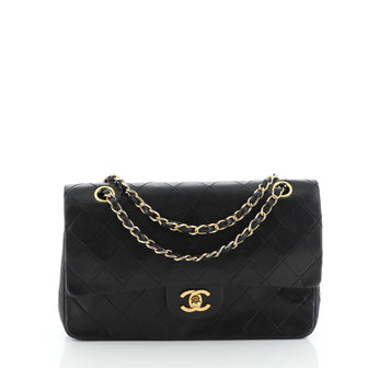 Chanel Vintage Classic Double Flap Bag Quilted Lambskin Medium