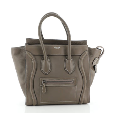 Celine Luggage Bag Grainy Leather Micro