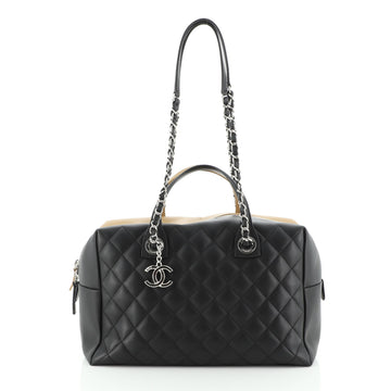 Chanel Feather Weight Bowling Bag Quilted Lambskin Medium