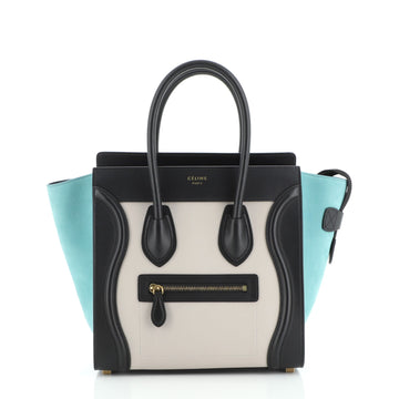 Celine Tricolor Luggage Bag Leather Micro
