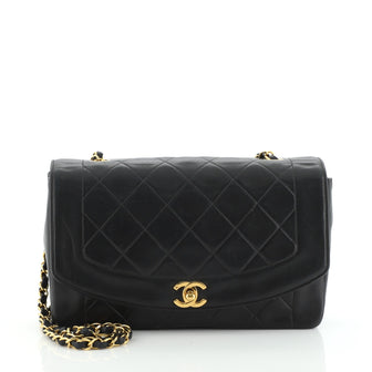 Chanel Vintage Diana Flap Bag Quilted Lambskin Medium