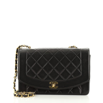 Chanel Vintage Diana Flap Bag Quilted Lambskin Medium