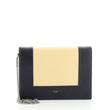 Celine Frame Evening Clutch on Chain Leather