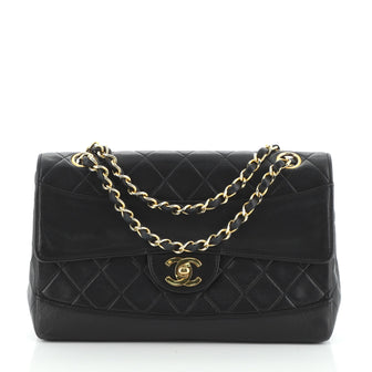 Chanel Vintage CC Chain Flap Bag Quilted Lambskin Medium