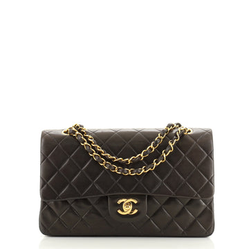 Chanel Vintage Classic Double Flap Bag Quilted Lambskin Medium