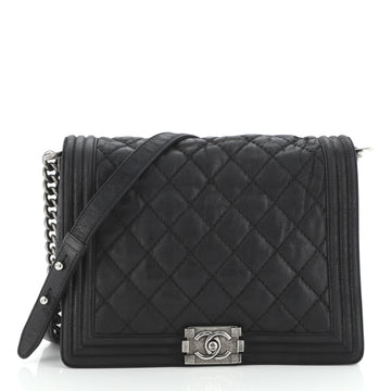 Chanel Stitch Boy Flap Bag Quilted Calfskin Large