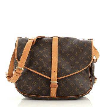 Louis Vuitton Saumur Handbag Monogram Canvas 35